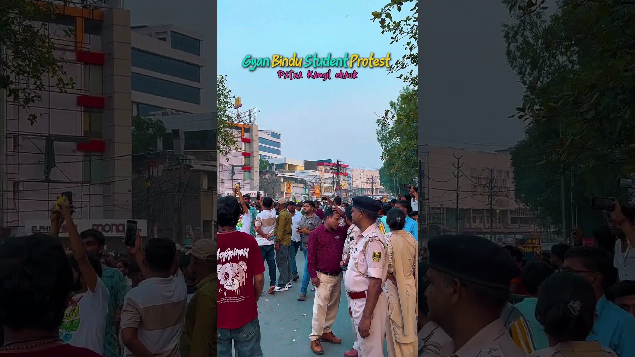 Gyan Bindu students protest 🪧 #viral #gyanbindugsacademy #bihar #patna #raushananandsir