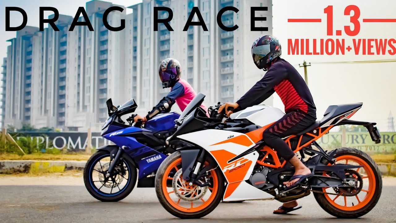 Yamaha R15 V3 Vs Ktm RC200 |Drag Race|Must Watch🔥🔥