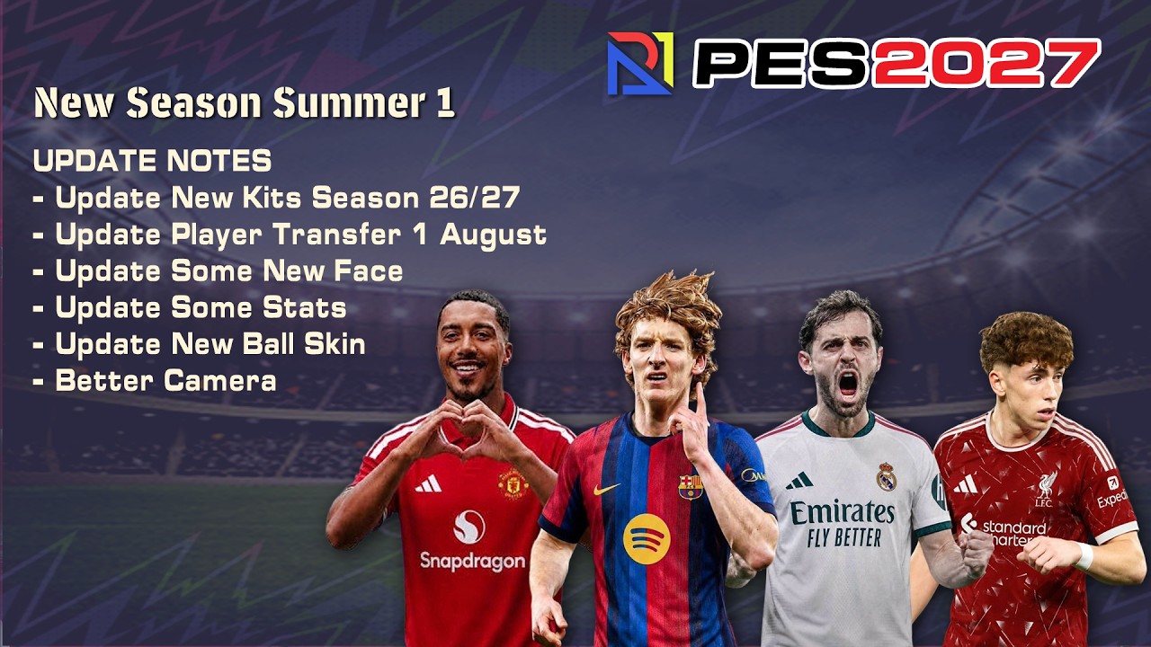 PES 2027 PS2 Новый сезон 26 27 летние трансферы 1 aethersx2 nethersx2