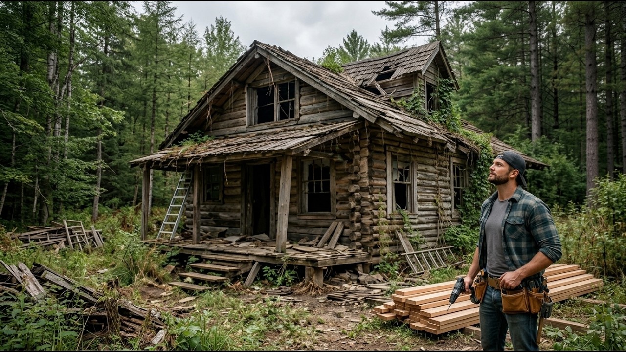 Rustic Log Cabin Complete Restoration from Decay to Functional Dream Home