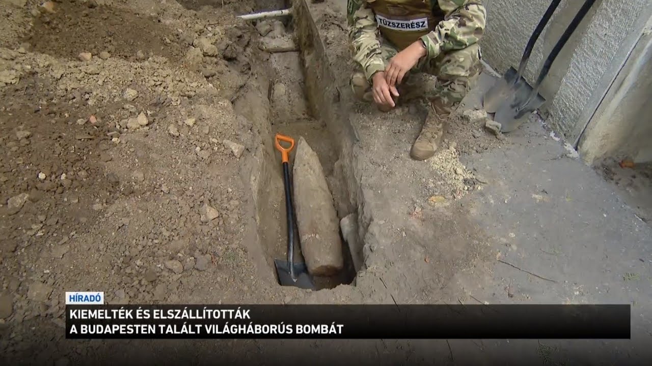 Kiemelték és elszállították a Budapesten talált világháborús bombát