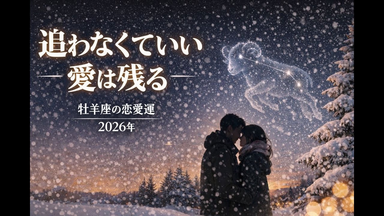 【2026年 牡羊座 恋愛運】追わなくていい、愛は残る｜星々とタロットが示す一年