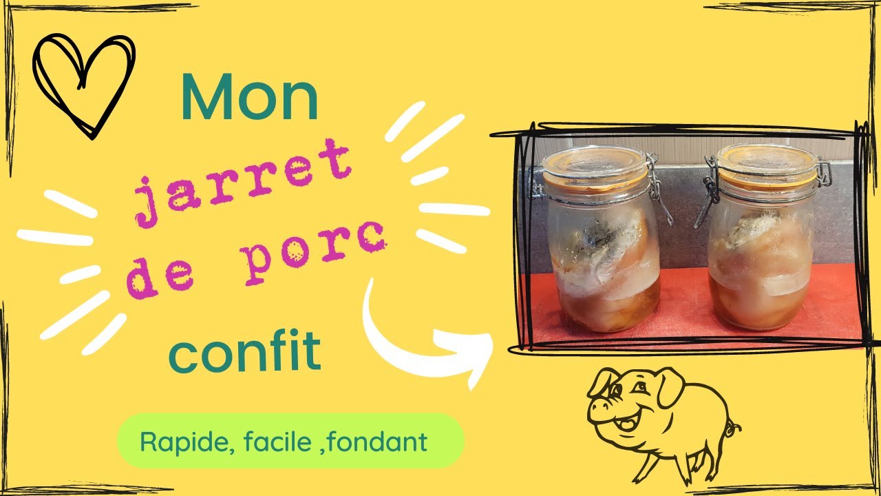 jarret de porc confit en bocaux .