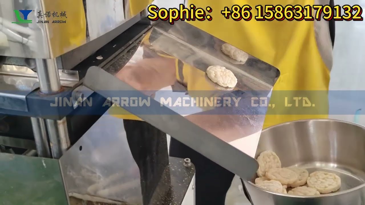 Natural rice Popped Popcorner snacks machine Rice cake craker machinery Thin thick pop rice