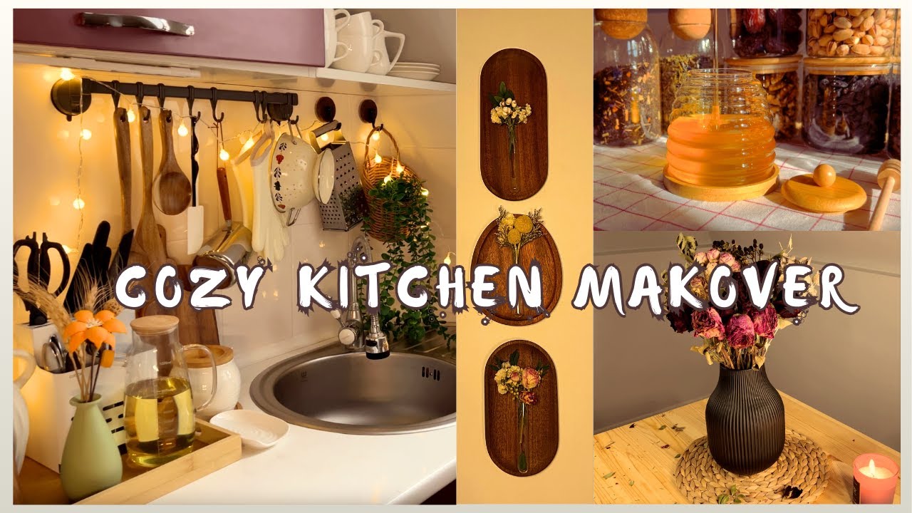 Cozy Small Kitchen Makeover 🌿 | Slow Living Transformation with Warm Aesthetic