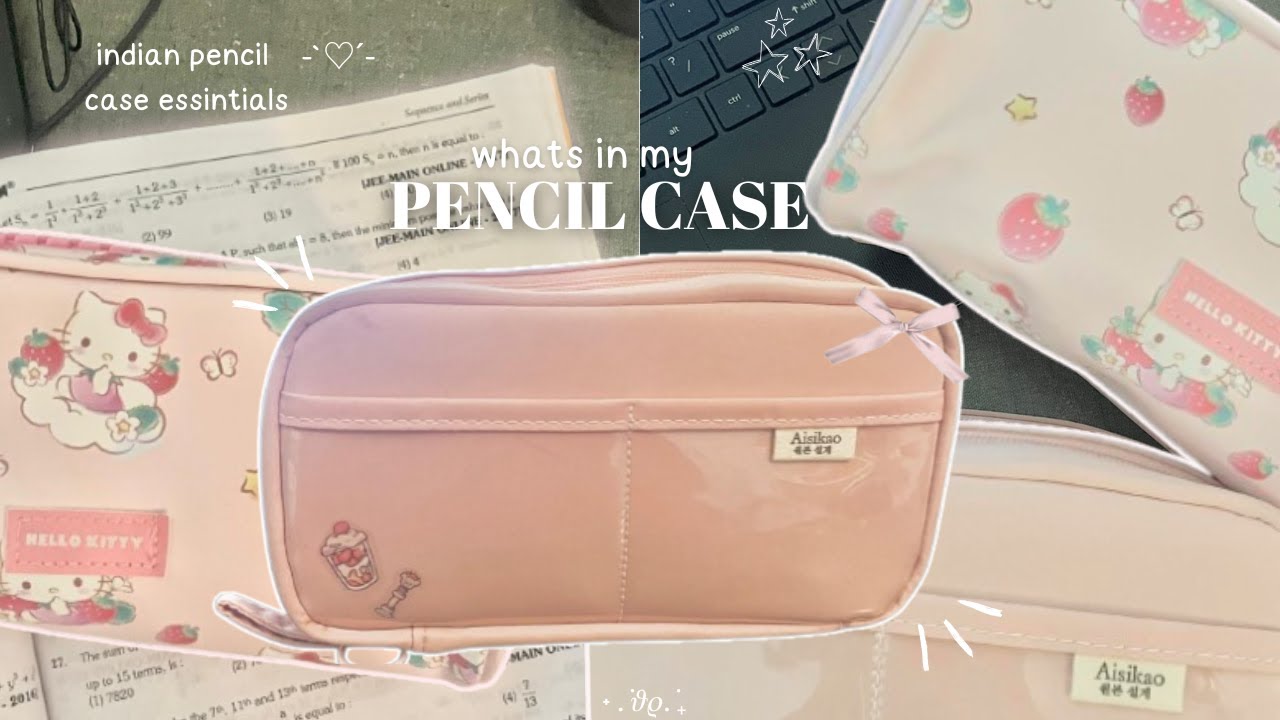 whats in my PENCIL CASE 2025 🫧 (aka my survival kit for school 🪽)| indian stationery ✧.°˖