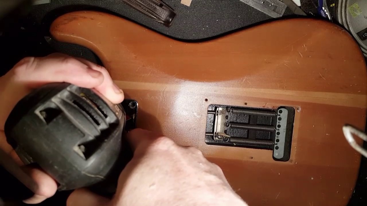Stripped out stratocaster neck bolt holes repair.