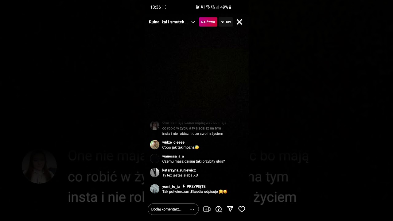 Klaudeliza: live 31.07 (usunięcie YouTube)