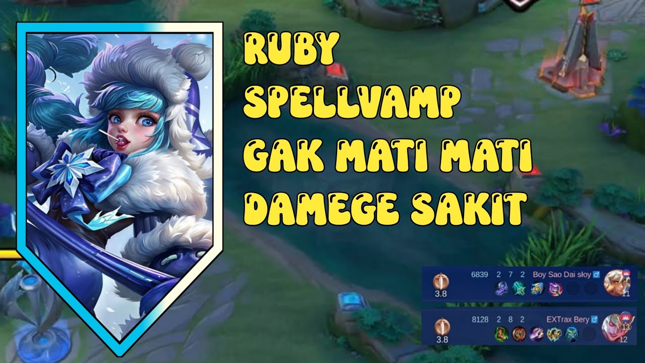 Gameplay Ruby spellvamp darah engga abis-abis + damage sakit⁉️Cocok buat solo ke imortal🔥 - MLBB