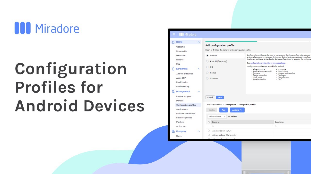 Configuration Profiles for Android Devices | Miradore MDM How-to Tutorials