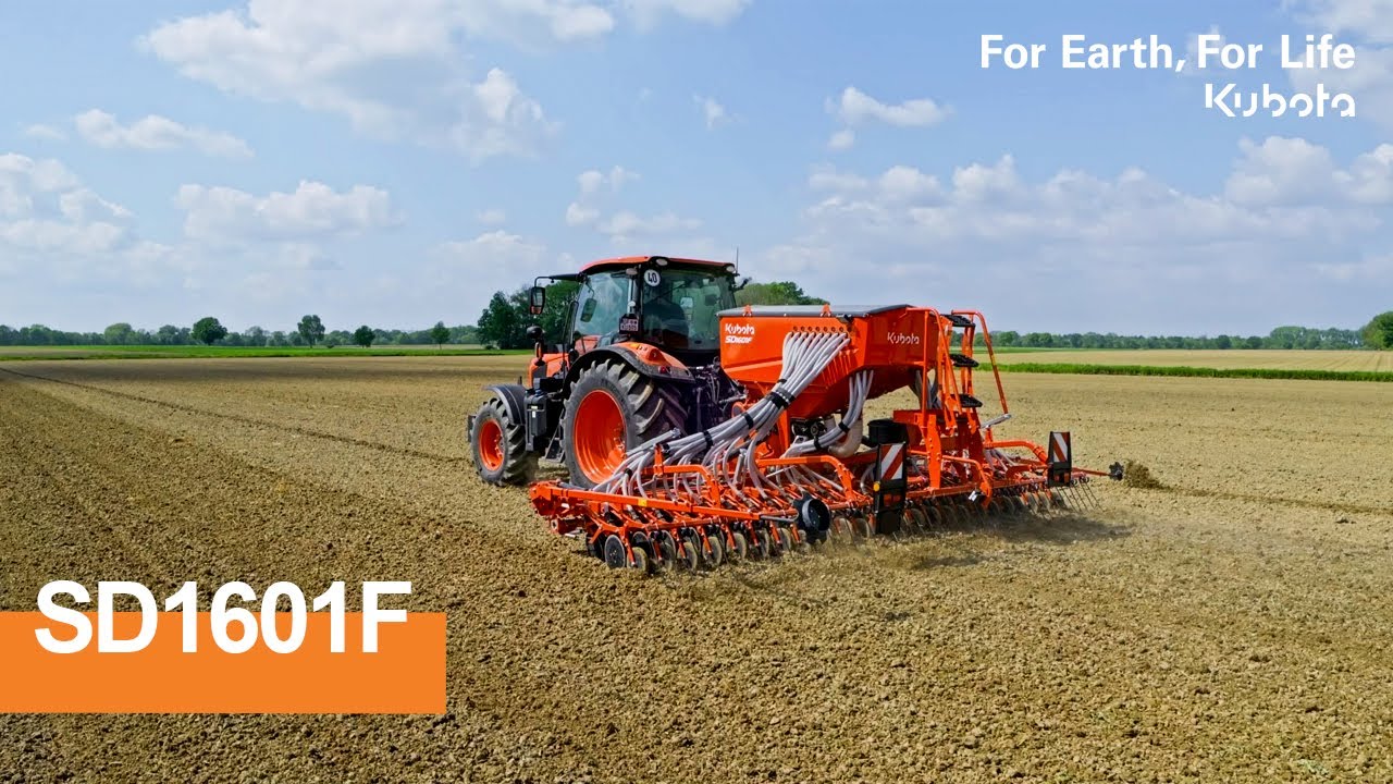 Kubota SD1601F: Folding solo seed drill with compact design | #Kubota 2024