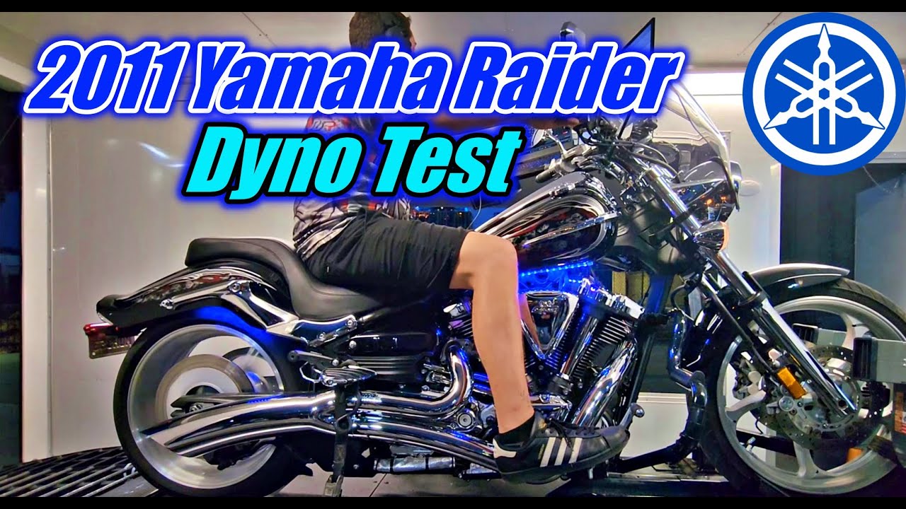 Динамометрический тест Yamaha Raider 2011 года с полным выхлопом и Commander