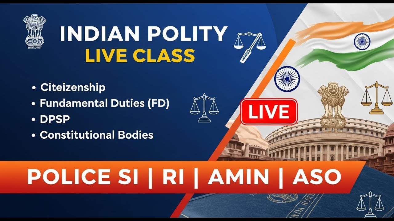 Indian Polity Marathon: Citizenship to DPSP | Boost Your Score for SI/RI/AMIN/ASO!