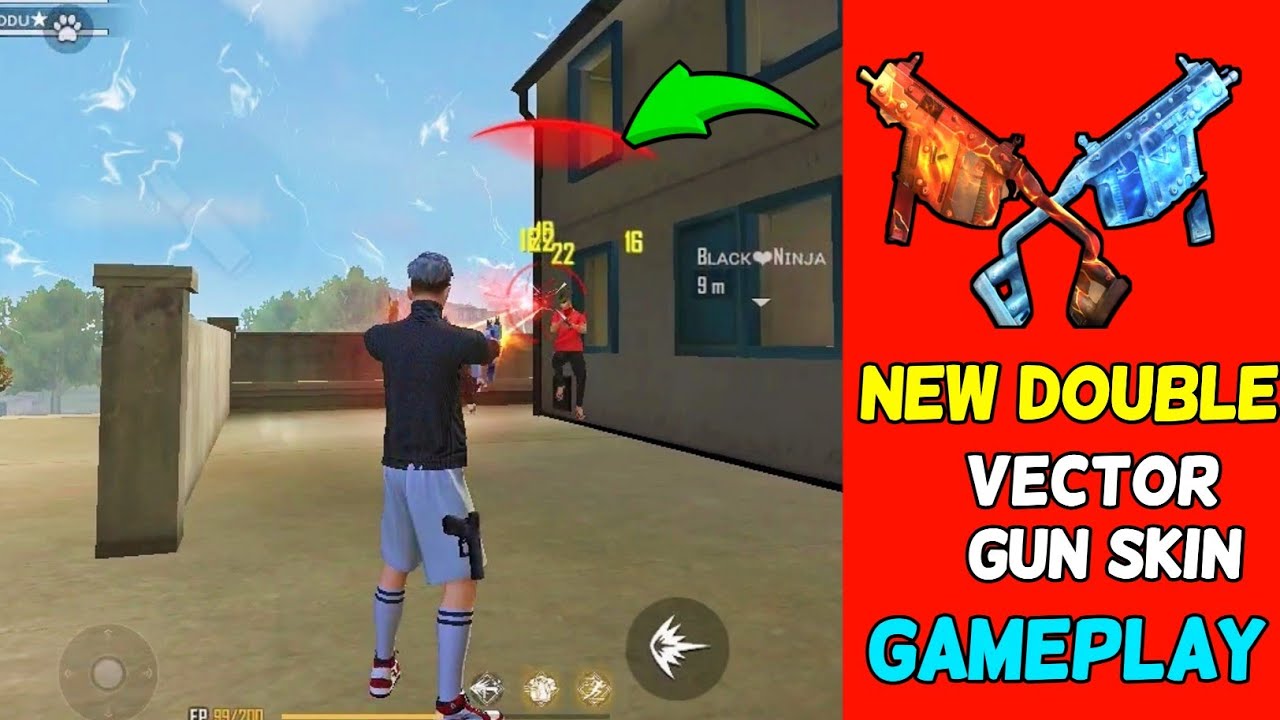 New Double Vector Gun Skin Free Fire Gameplay | Next Faded Wheel Event Free Fire | ff new event |