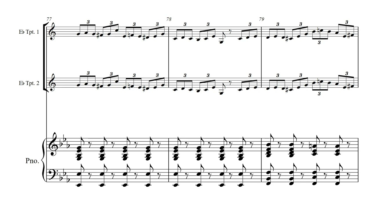 Picchi Fantasia for 2 Trumpets  - Piano Reduction