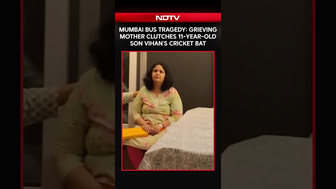 Mumbai Bus Tragedy: Grieving Mother Clutches 11-Year-Old Son Vihan's Cricket Bat