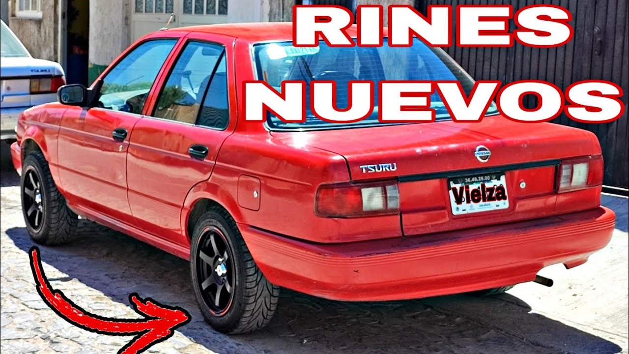 Cambio de Rines al Súper Tsuru 😍 Rines nuevos para el Tsuru | El Vielza