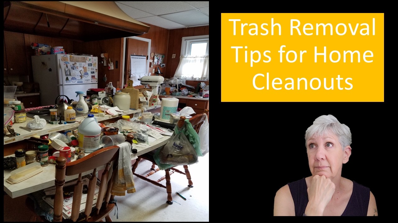 Handling trash during a home cleanout #estate #downsizing #trash #debrisremoval #downsizingtips