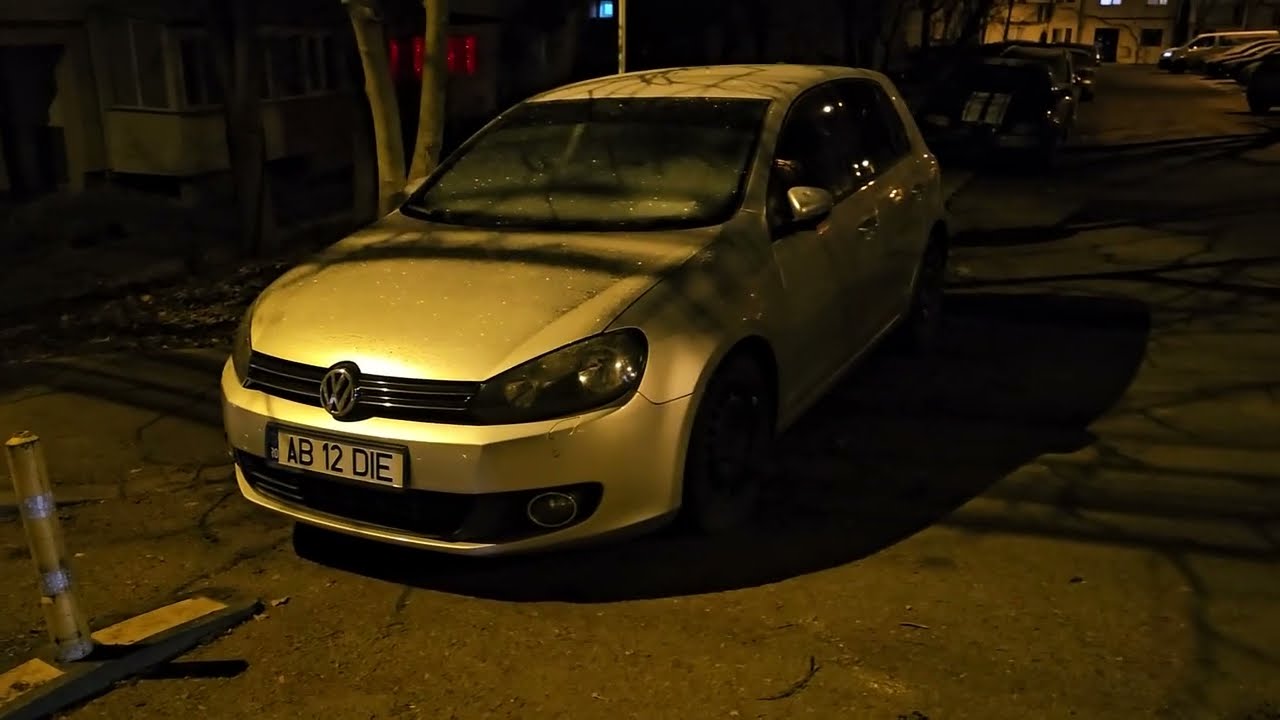 VW Golf 6 2.0 TDI 2010 Cold Start | Engine sound. 256000km, -7 C