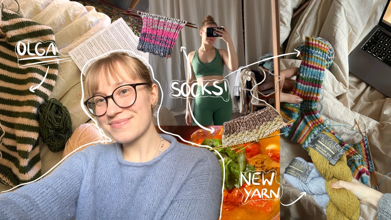 Strick-VLOG: Olga Sweater, Socken, neue Projekte, secondhand yarn shopping...