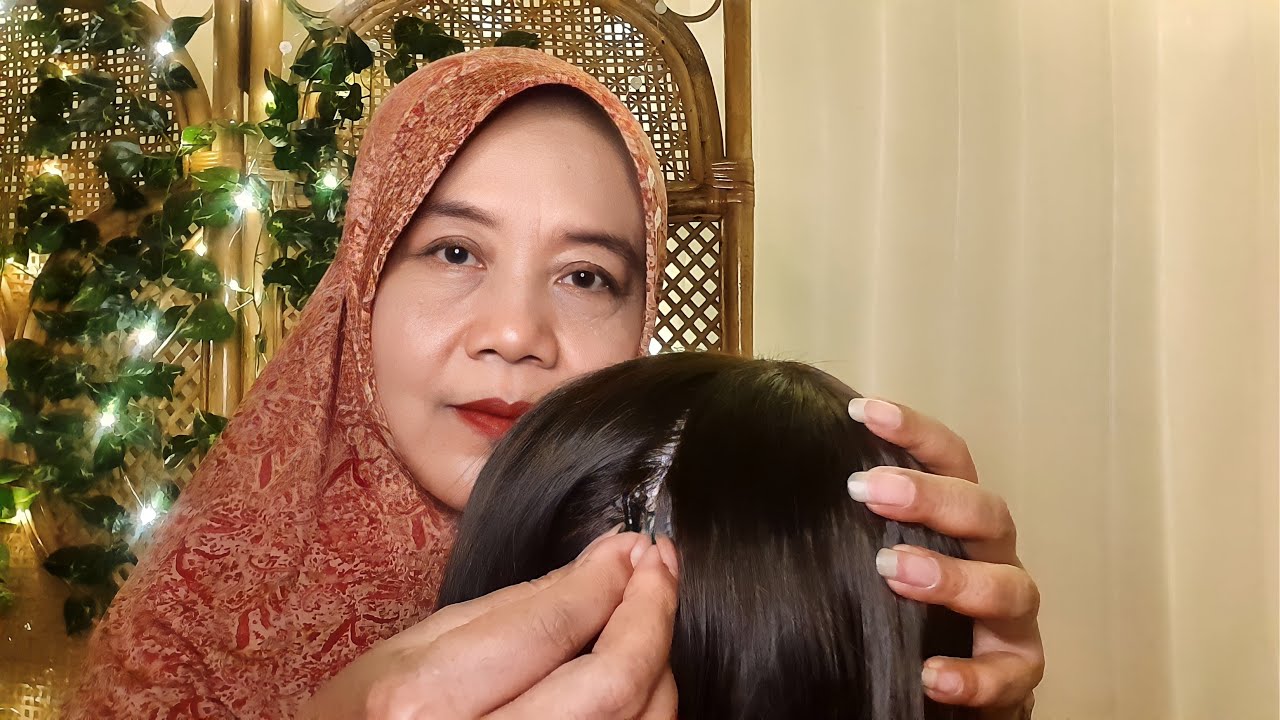 ASMR Lice Check + Inaudible Whispers | Scalp Check, Scalp Scratching, Head Massage