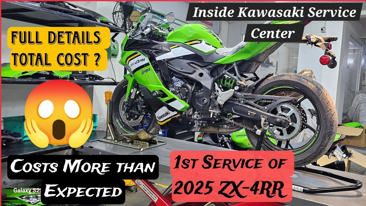 First Service of my ZX-4RR | Inside Service Center | Total Cost & Full Details | ZX-4RR KRT Edition