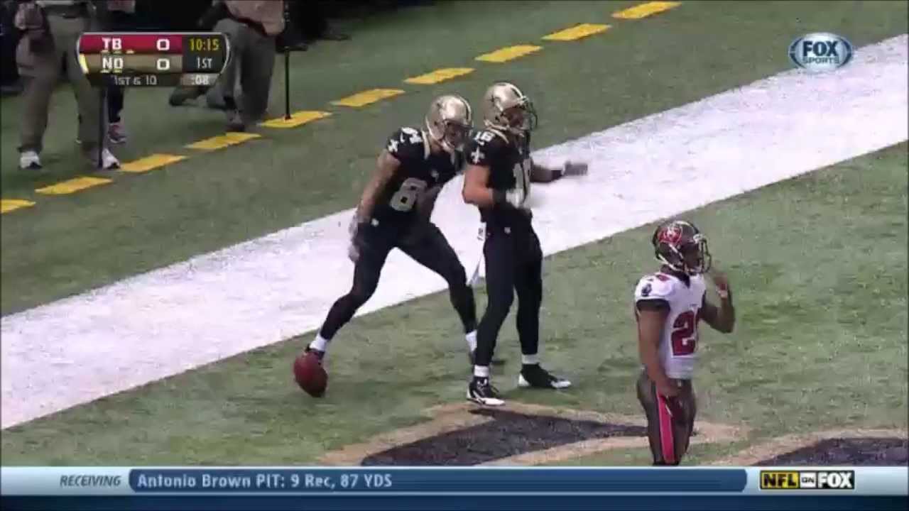 Saints' Lance Moore does the Hingle McCringleberry