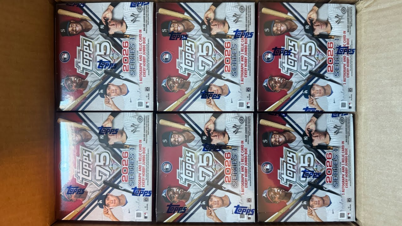 Золотой автограф! 🔥 Большая коробка бейсбольных карточек Topps Series 1 2026 года, часть 3/8!!