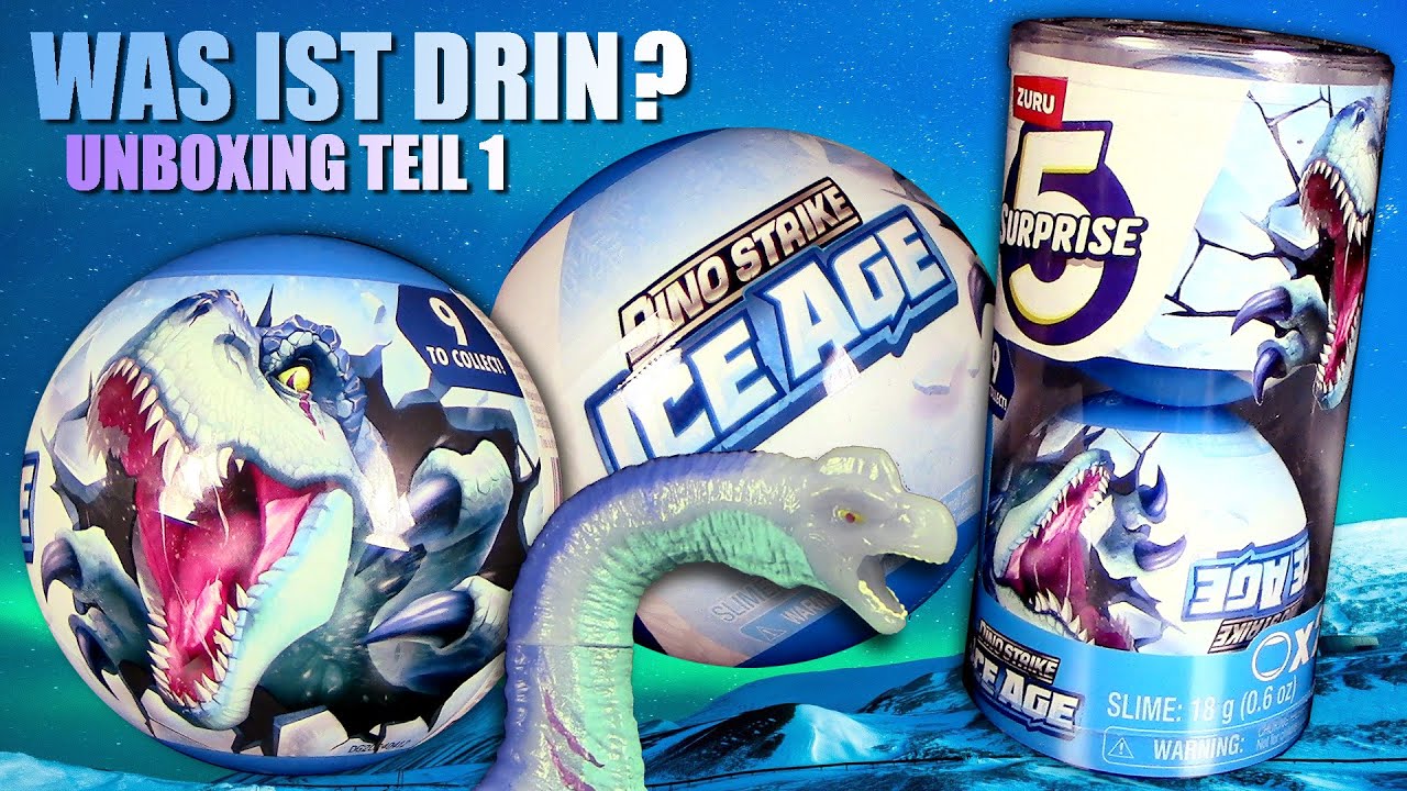 Zuru ® 5 Surprise - Dino Strike Ice Age - Dinosaurier mit Slime !!! Was ist drin ??? Unboxing