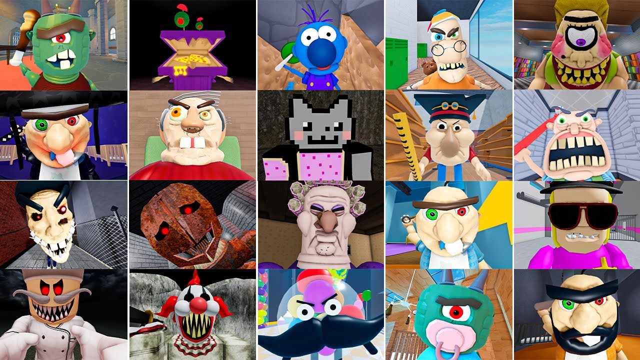 EPIC SCHOOL ESCAPE, EVIL GRANDMA, NYAN CAT, TEAM DENTIST, PAPA PIZZA, ROBLOX JUMPSCARE'S