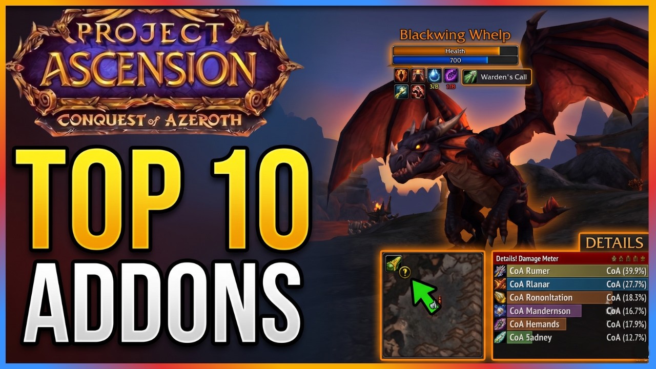 Don't Play Without These 10 Addons! 🗺️ CoA Ascension WoW