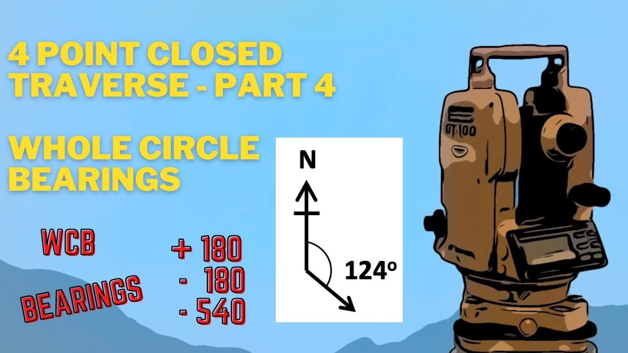 4 Point Closed Traverse Part 4 - WCB Calculations