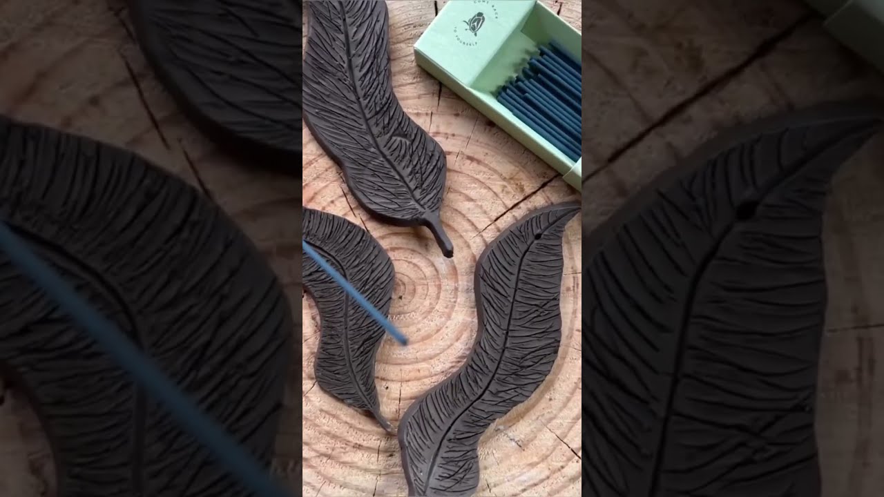 How to Make a Feather-Inspired Incense Holder from Air Dry Clay