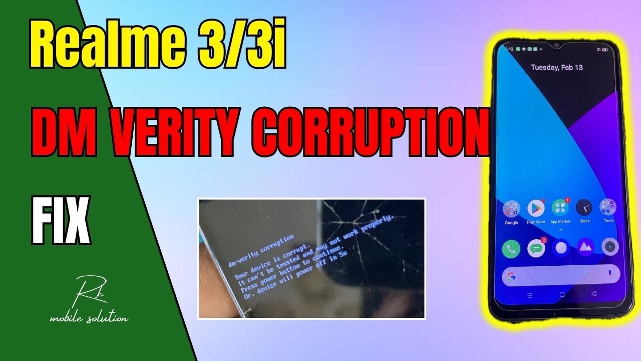 Realme 3 / 3i dm verity повреждение ✅