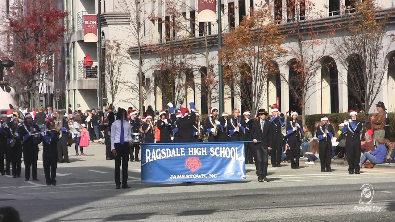 Ragsdale HS Marching Band in the 2021 Greensboro NC Christmas Parade