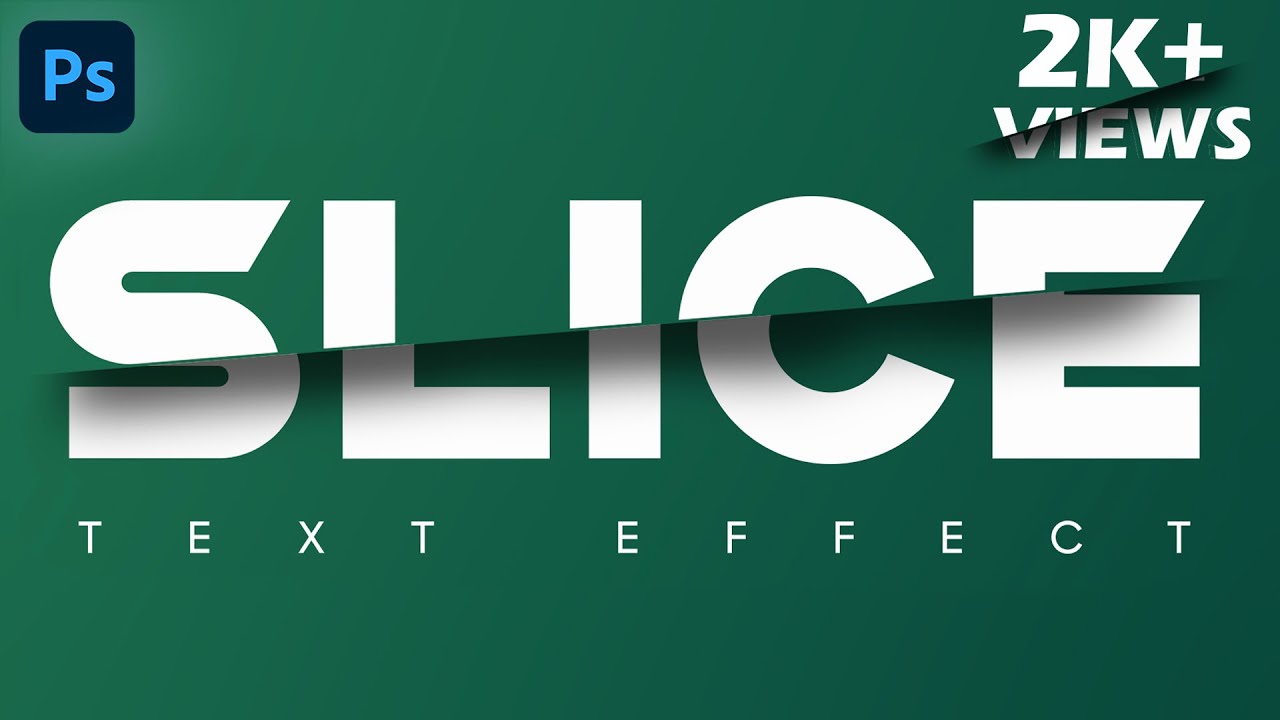 Slice Text Effect in Adobe Photoshop: Easy Tutorial #photoshop