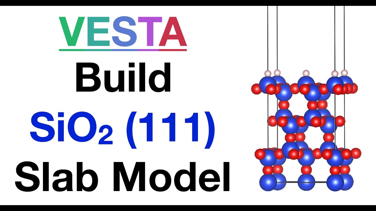 Модель плиты SiO2 (111) (может быть сложной) в VESTA