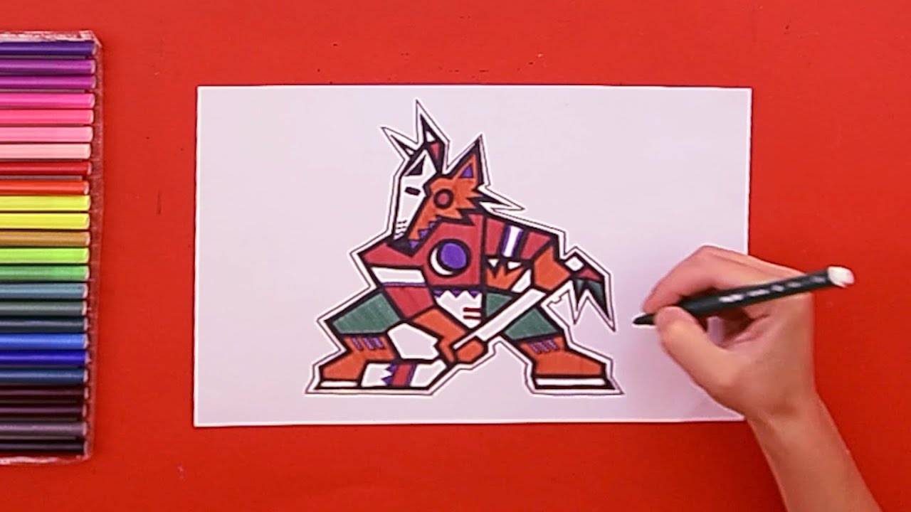 How to draw Arizona Coyotes Logo (NHL Team)