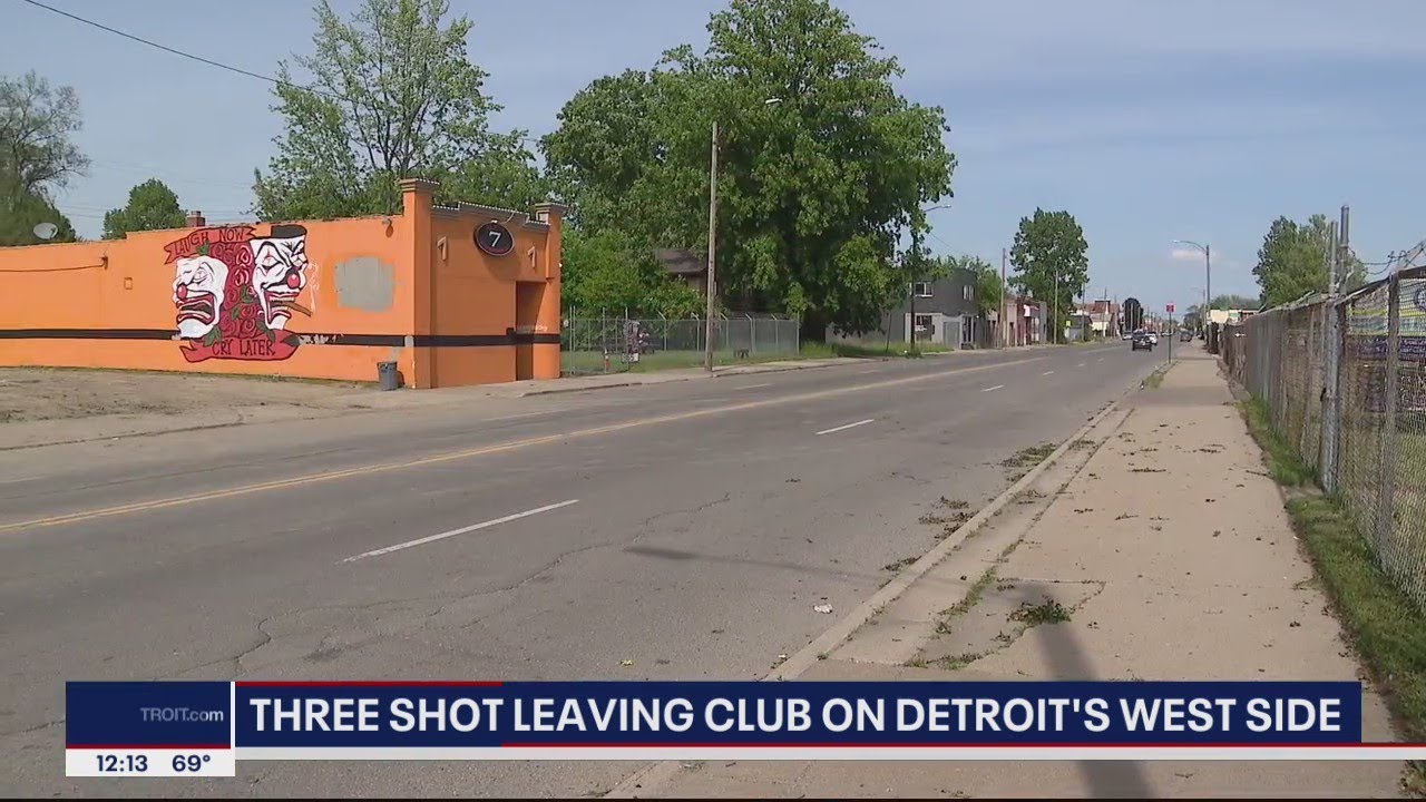 3 shot while leaving Detroit club