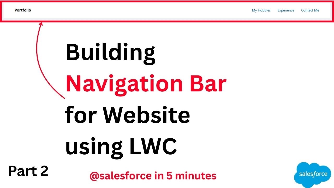 Создание навигационной панели с помощью LWC | Портфолио-сайт | Часть 2
