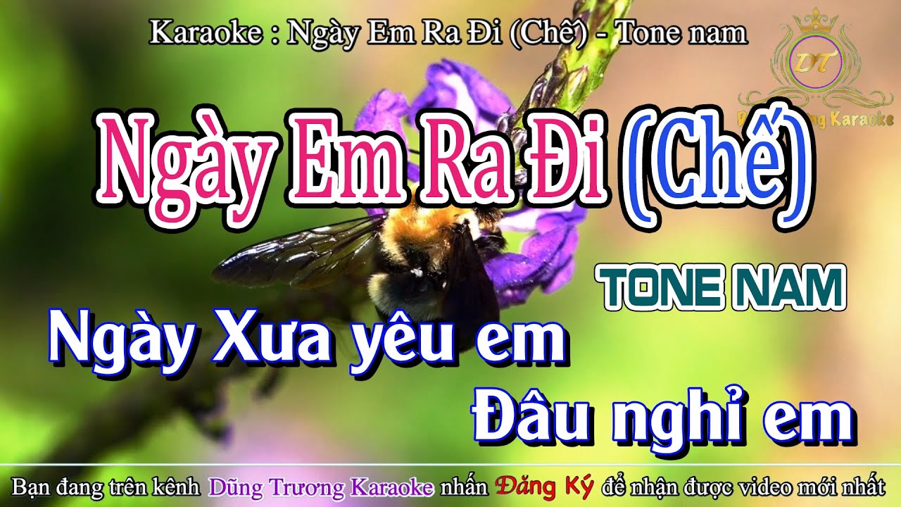 Ngày Em Ra Đi (Chế) Karaoke Tone Nam| Dũng Trương