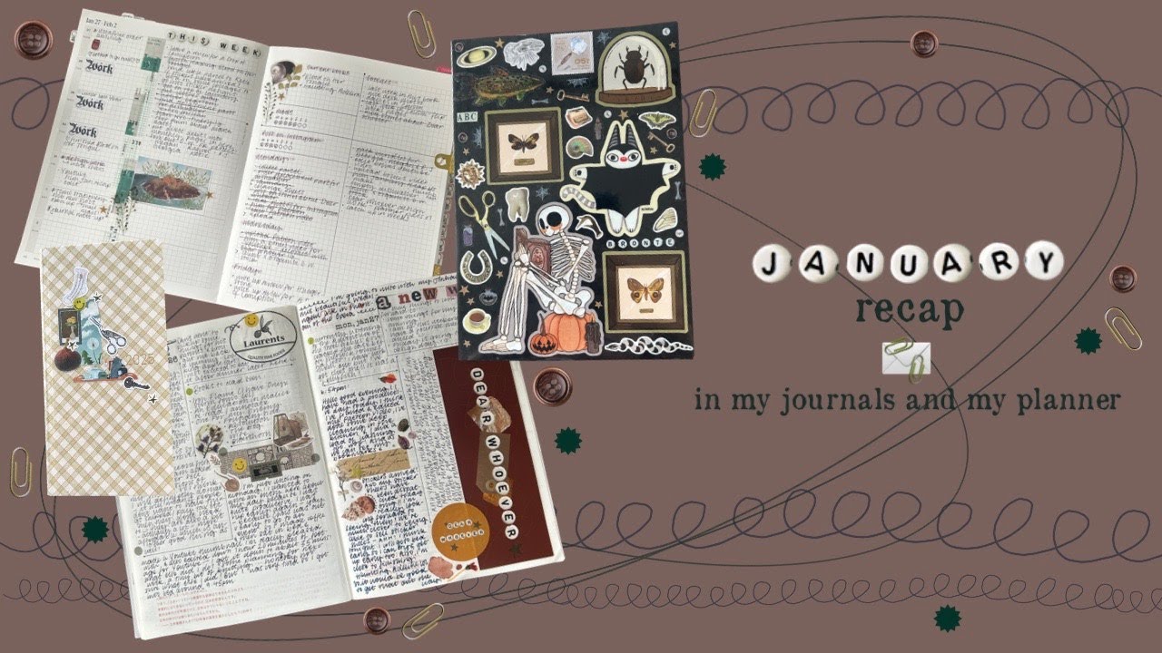 January journal recap | Hobonichi Cousin and Weeks, Hemlock and Oak Weekly