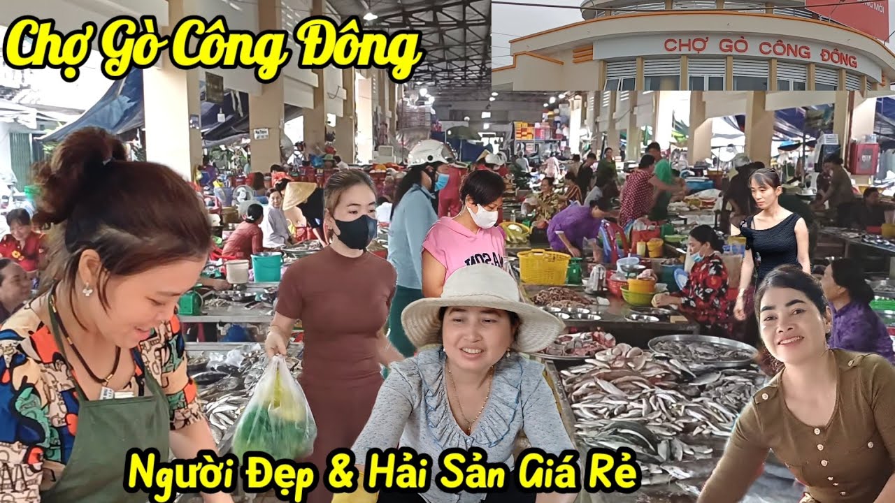 Quá Lạ : sau ai cũng xinh & Dễ Thương ,Chợ Gò Công Đông - Tiền Giang ngập tràn hải sản giá rẻ 