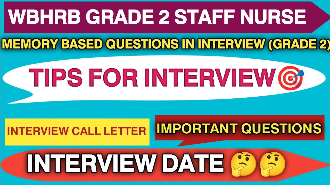 MEMORY BASED INTERVIEW QUESTIONS | INTERVIEW TIPS | MOST IMPORTANT QUESTIONS FOR INTERVIEW (GNM)