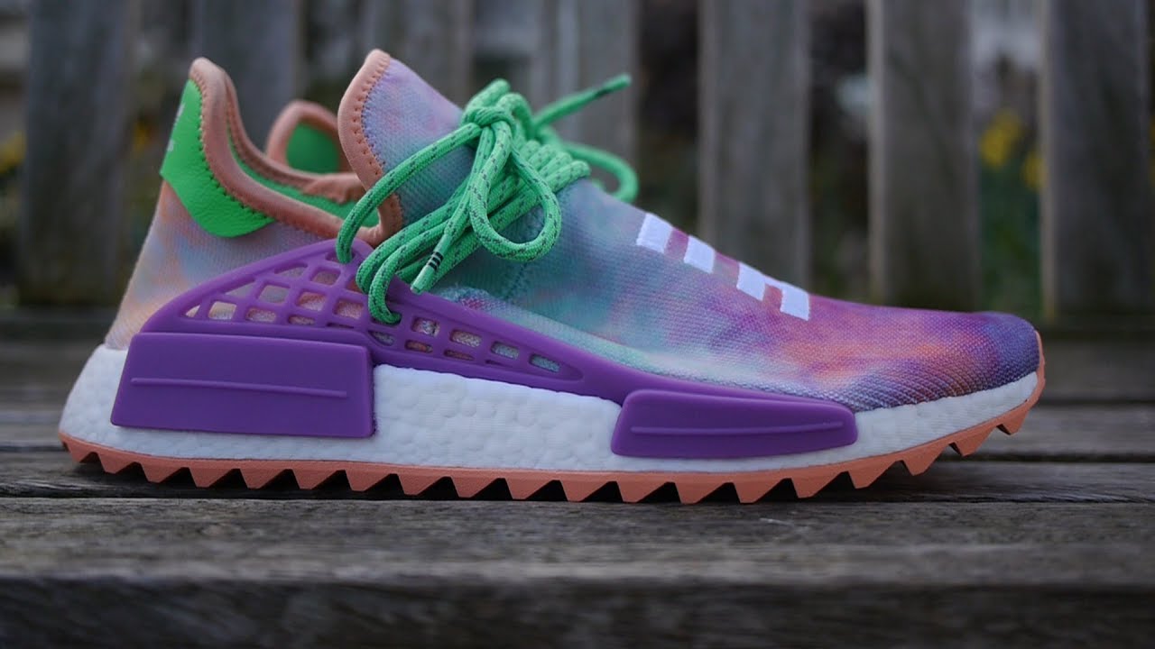 Adidas x Pharrell Williams NMD Hu Trail 'Holi' Quick Look & On Feet (Chalk Coral)
