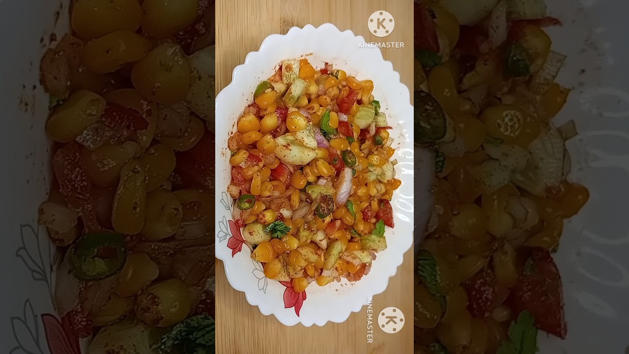 Sweet Corn Chaat Salad। #shorts #snack #cornchaat #youtubeshorts