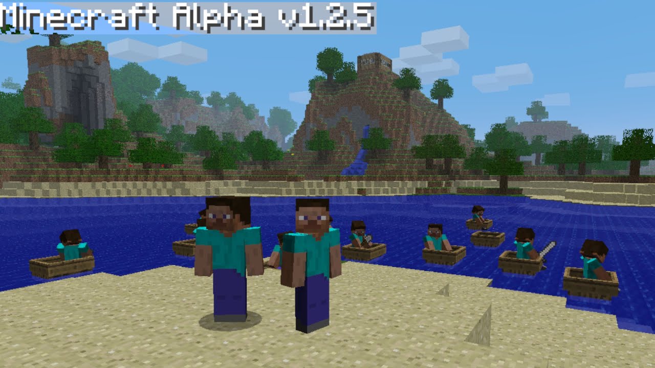 Blue Plays Minecraft Alpha 1.2.5 (pack.png Seed)