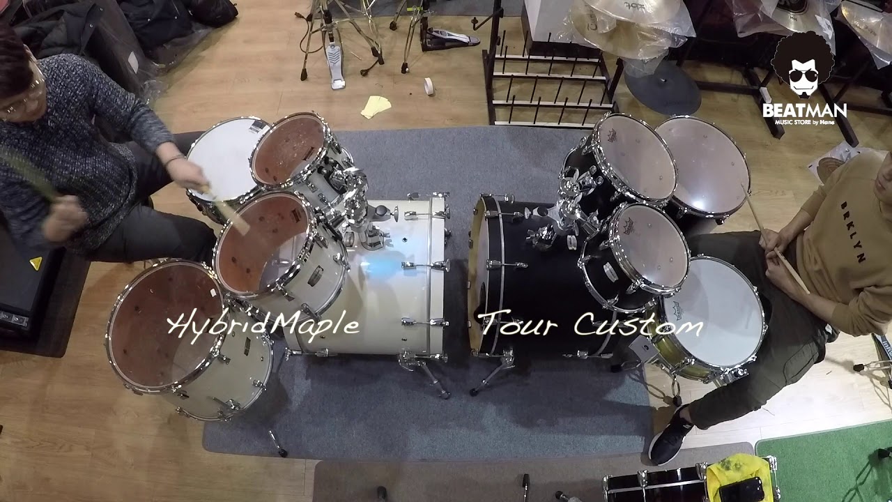 [드럼연주] [야마하드럼] Yamaha drums Tour Custom sound with Absolute Hybrid Maple 투어커스텀과 메이플커스텀 사운드비교/비트맨