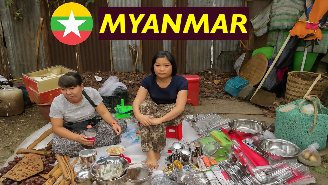 Yangon Creekside Market Walk - Morning Life, Street Food & Local Vibes 🇲🇲