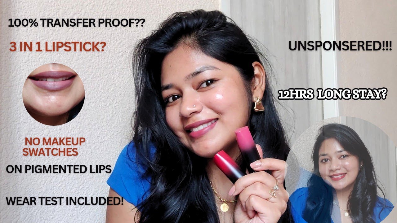 *NON-SPONSERED* Review OF INDIA'S FIRST 3 IN 1 LIPSTICK| STAZE LOVE TRIANGLE LIPSTICKS 💄
